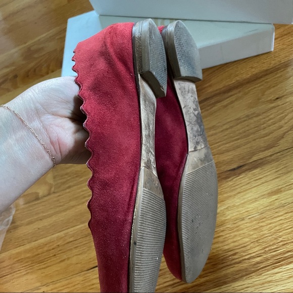 Chloé red suede Lauren flat - Picture 7 of 10